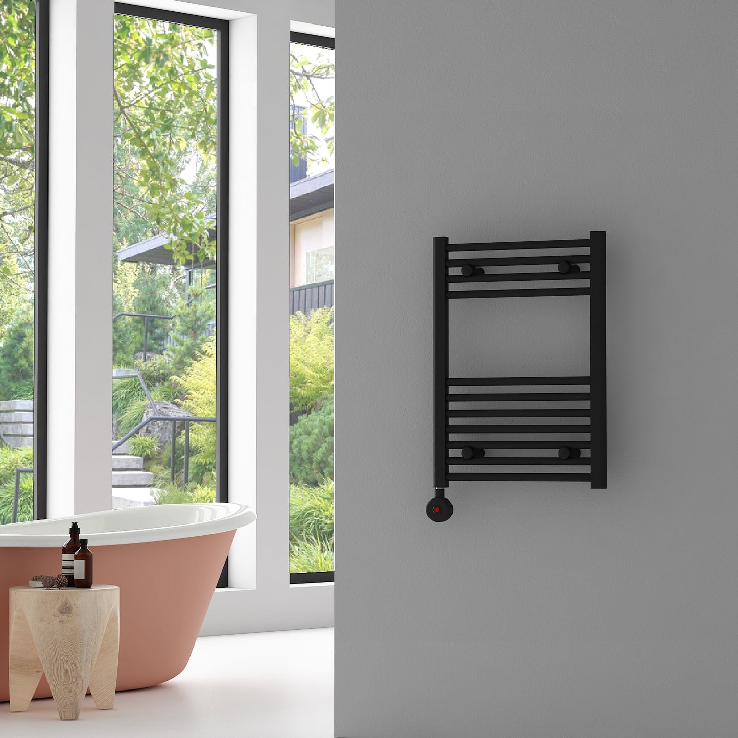 Carisa Nile Elektrikli Çelik Havlupan Siyah On-off Fişli Kit