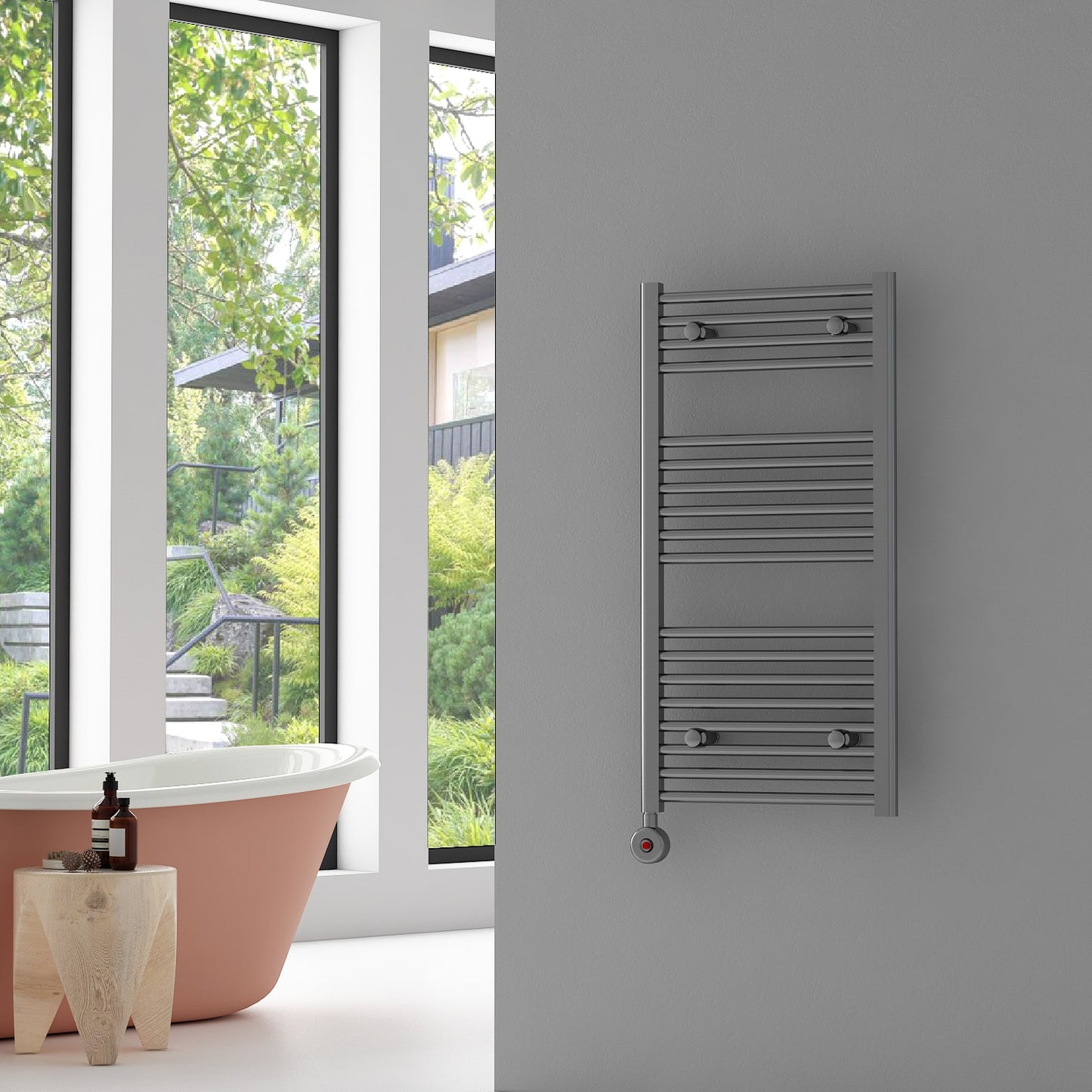 Carisa Nile Elektrikli Çelik Havlupan Krom On-off Fişli Kit