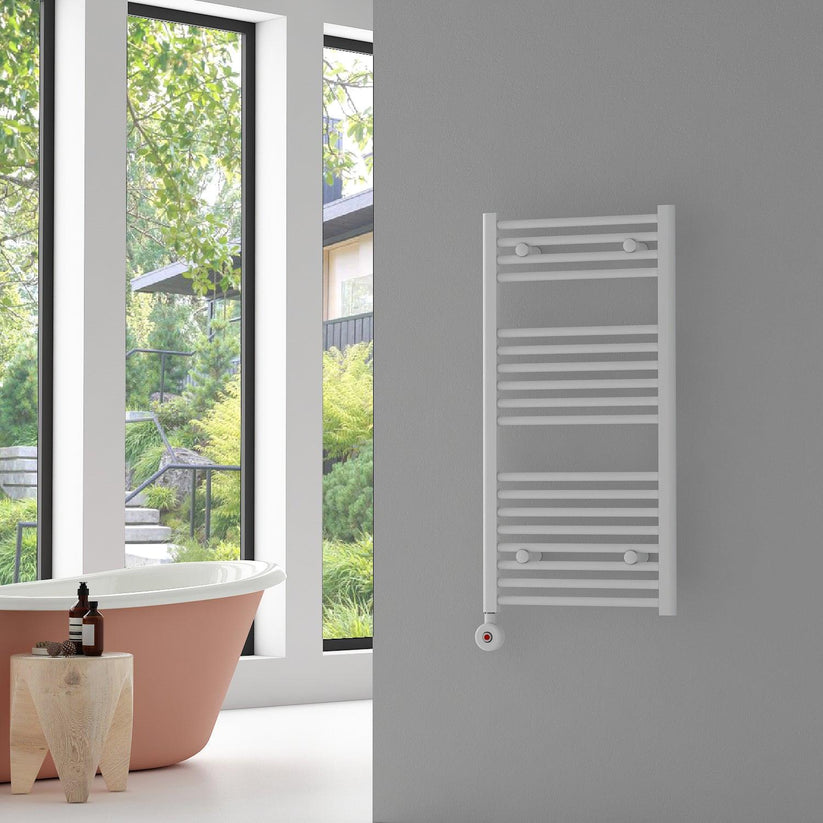 Carisa Nile Elektrikli Çelik Havlupan Beyaz On-off Fişli Kit - 70×50 cm (300 watt)