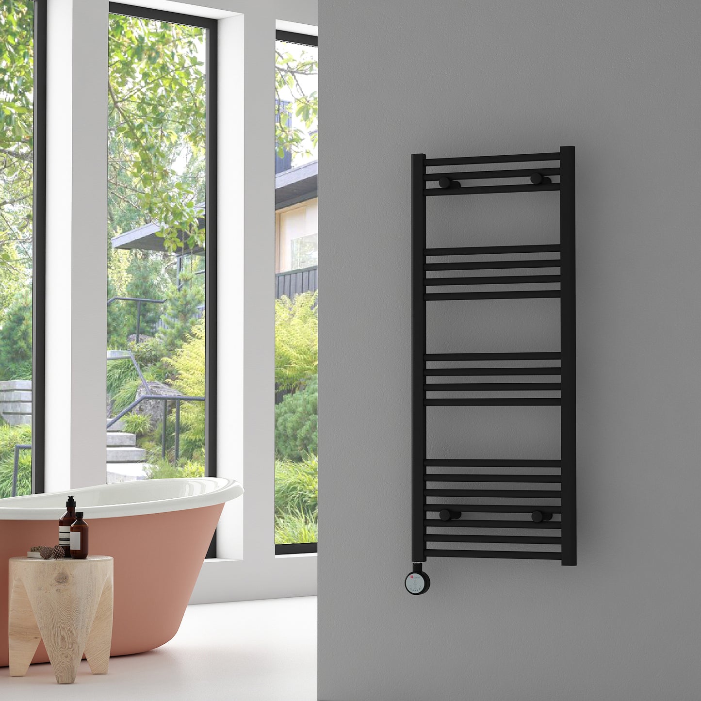 Carisa Nile Elektrikli Çelik Havlupan Siyah Dijital Fişli Kit