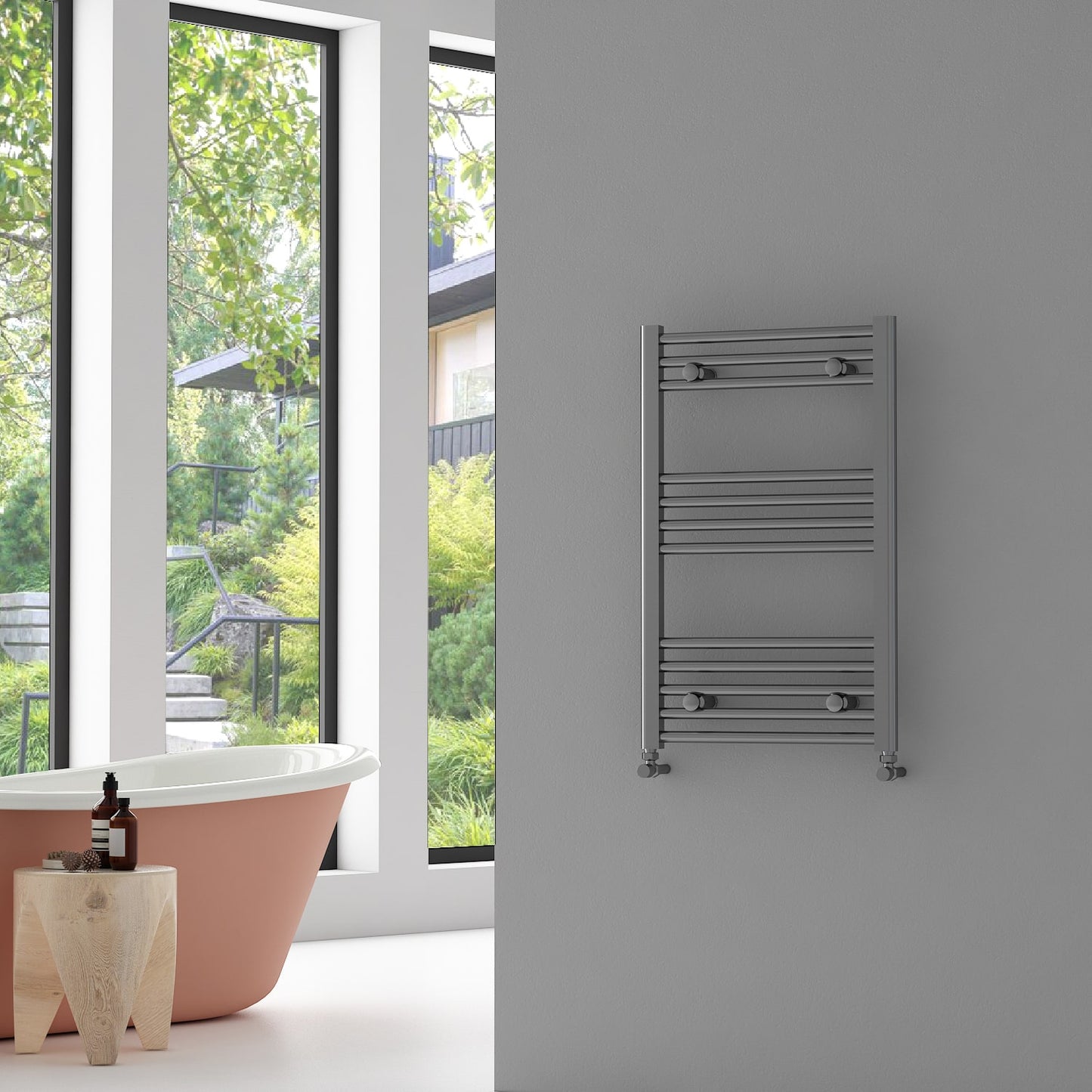 Carisa Nile Elektrikli Çelik Havlupan Krom Dijital Fişli Kit