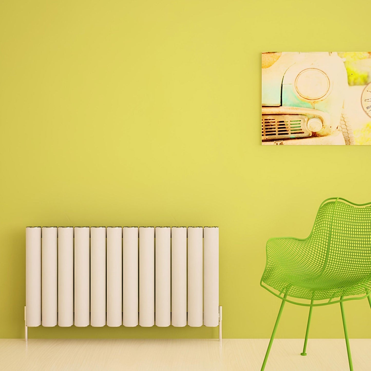 Carisa Otto Yatay Alüminyum Radyatör Modern Tasarım Beyaz