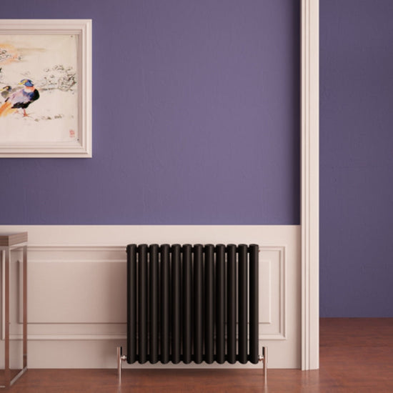 Carisa Oval Yatay Alüminyum Radyatör Modern Tasarım Siyah