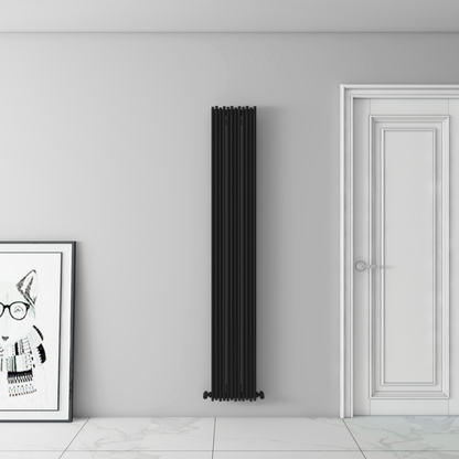 Carisa Pipette Dikey Alüminyum Radyatör Modern Tasarım Siyah