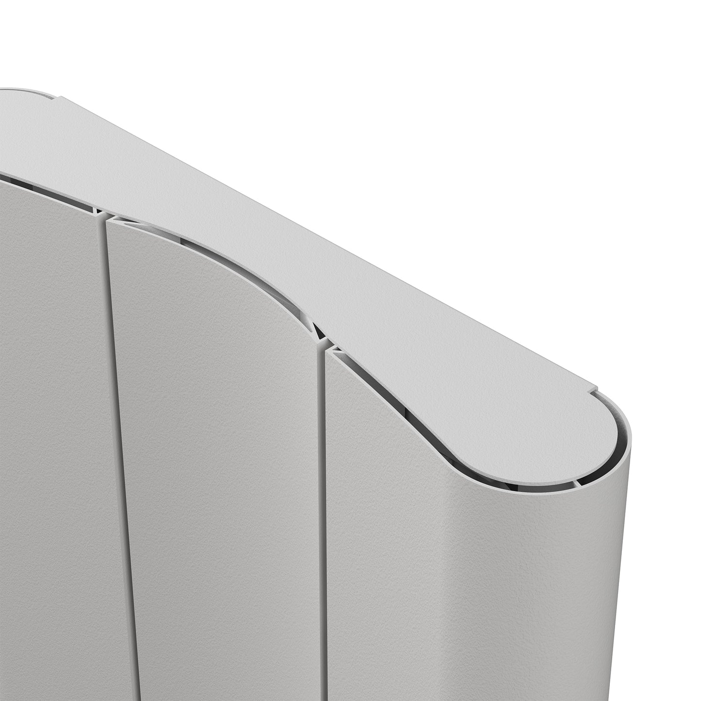 Carisa Curvy Dikey Alüminyum Radyatör Modern Tasarım Beyaz