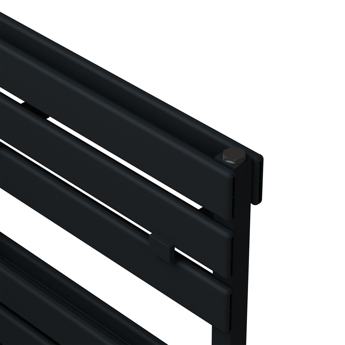 Carisa Plata Double Bath Alüminyum Havlupan Modern Tasarım Siyah