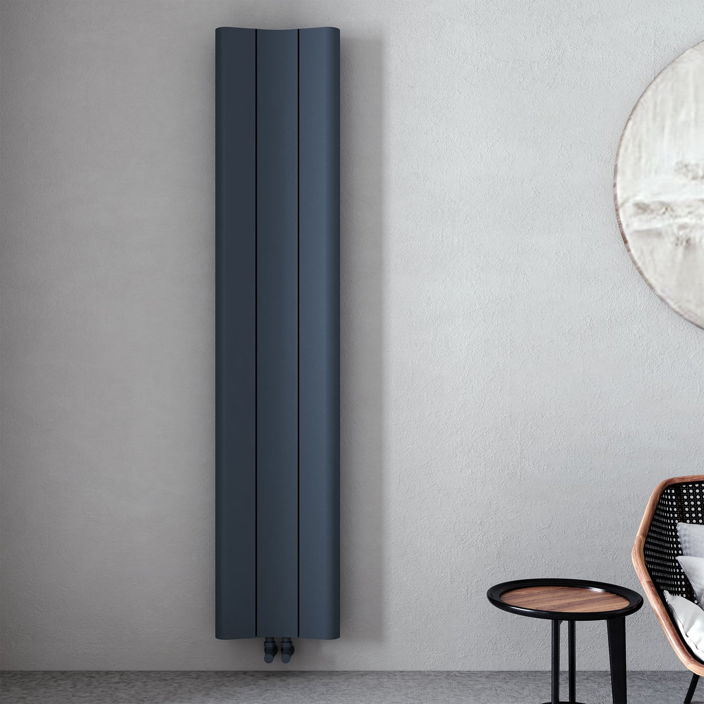 Carisa Curvy Dikey Alüminyum Radyatör Modern Tasarım Antrasit