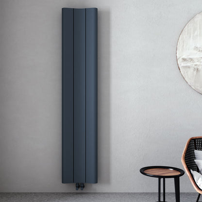Carisa Curvy Dikey Alüminyum Radyatör Modern Tasarım Antrasit