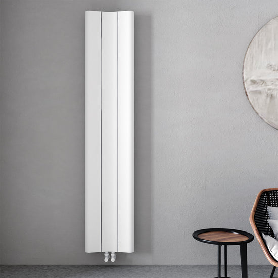 Carisa Curvy Dikey Alüminyum Radyatör Modern Tasarım Beyaz
