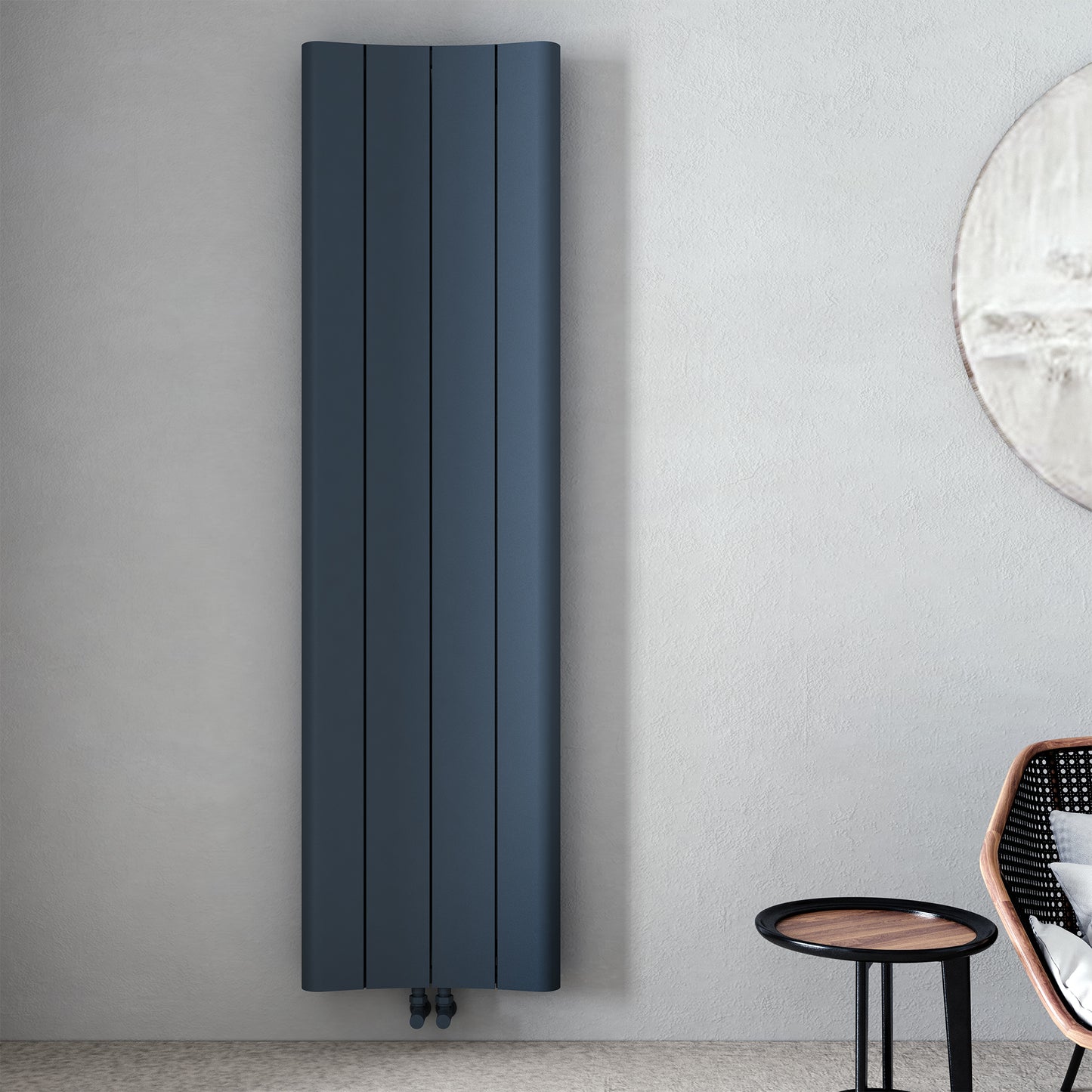 Carisa Curvy Dikey Alüminyum Radyatör Modern Tasarım Antrasit