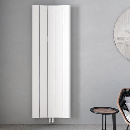 Carisa Curvy Dikey Alüminyum Radyatör Modern Tasarım Beyaz