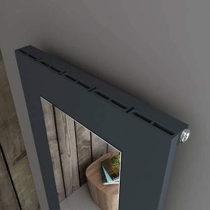 Carisa Quadro Dikey Alüminyum Radyatör Modern Tasarım Antrasit