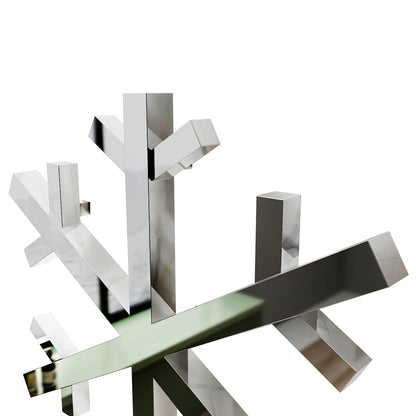 Carisa Snowflake Paslanmaz Çelik Havlupan Modern Tasarım Ayna Polisaj