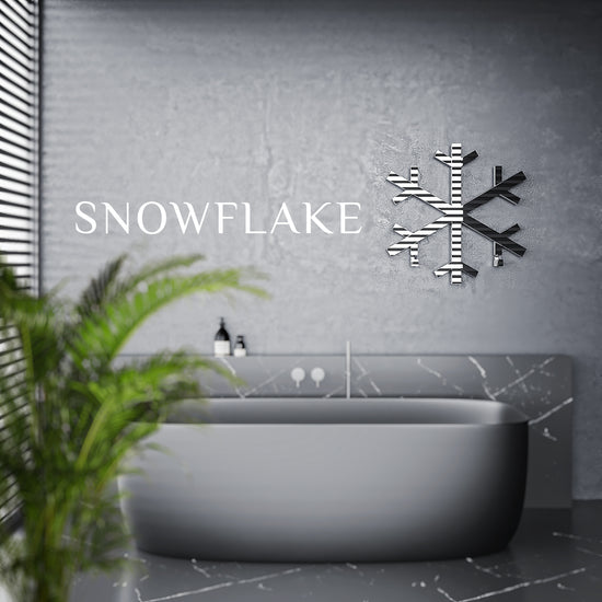 Carisa Snowflake Paslanmaz Çelik Havlupan Modern Tasarım Ayna Polisaj