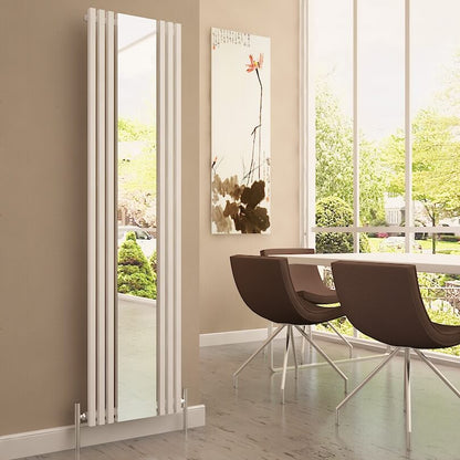 Carisa Sophia Mirror Dikey Alüminyum Radyatör Modern Tasarım Beyaz