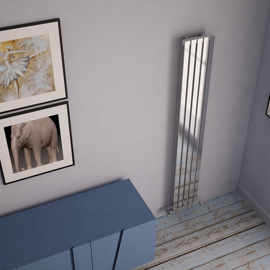 Carisa Sarp Dikey Paslanmaz Çelik Radyatör Modern Tasarım Ayna Polisaj