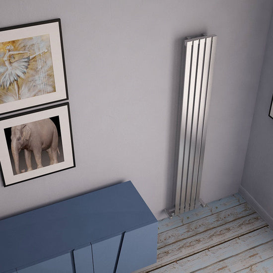 Carisa Sarp Dikey Paslanmaz Çelik Radyatör Modern Tasarım Satine