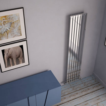 Carisa Sarp Dikey Paslanmaz Çelik Radyatör Modern Tasarım Ayna Polisaj