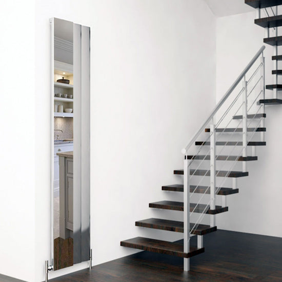 Carisa Step Mirror Dikey Alüminyum Radyatör Modern Tasarım Parlak Eloksal