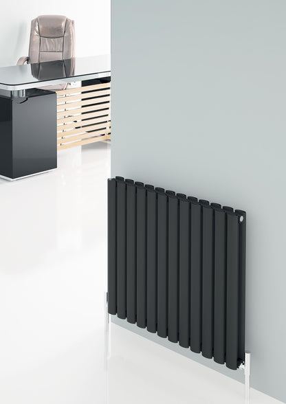 Carisa Tallis Double Alüminyum Radyatör 0600 x 0290 mm 5 Dilim Antrasit Standart Bağlantı