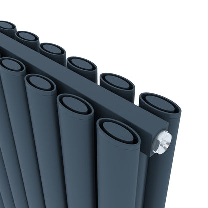 Carisa Tallis Double Alüminyum Radyatör Antrasit Standart Bağlantı