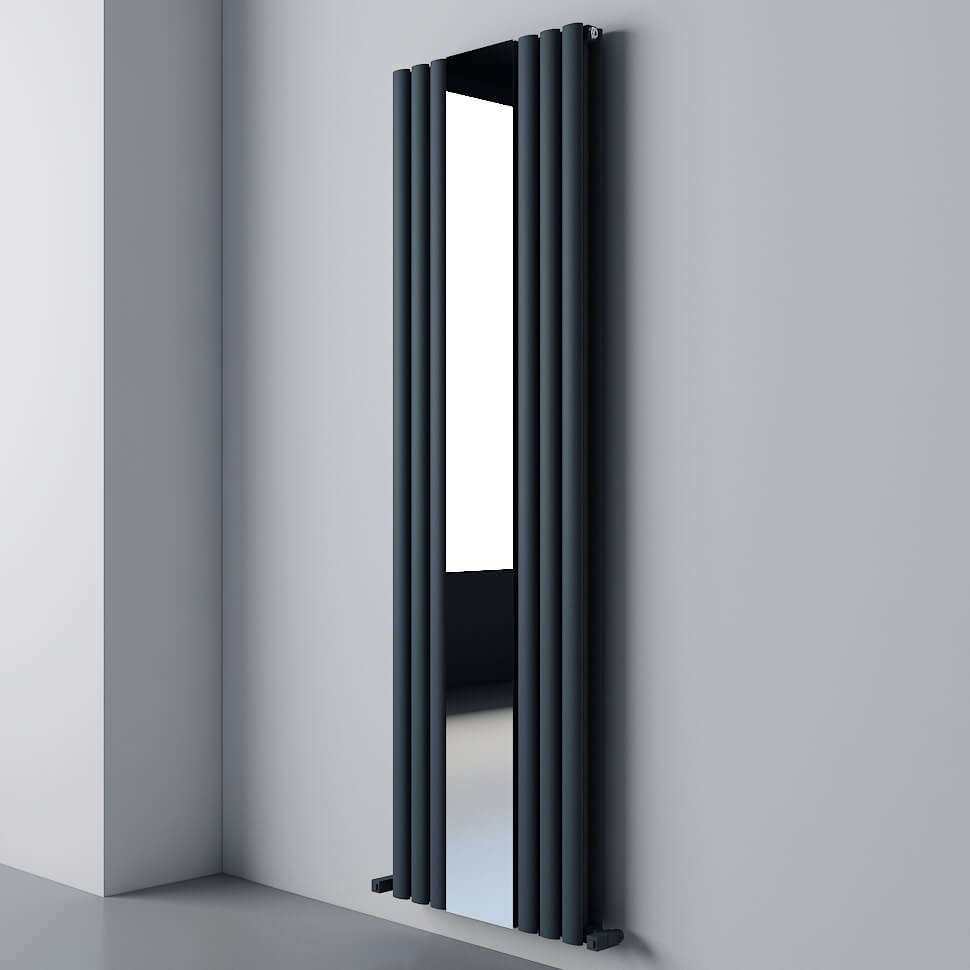 Carisa Tallis Mirror Dikey Alüminyum Radyatör Modern Tasarım Antrasit