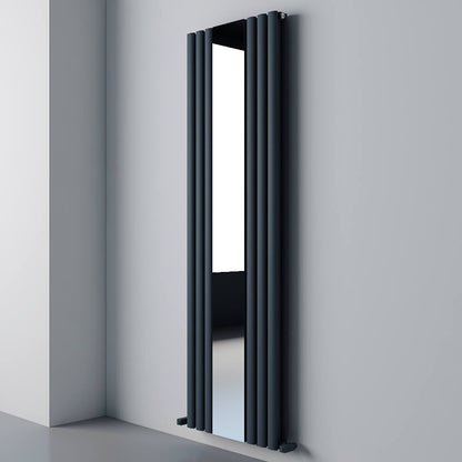 Carisa Tallis Mirror Dikey Alüminyum Radyatör Modern Tasarım Antrasit