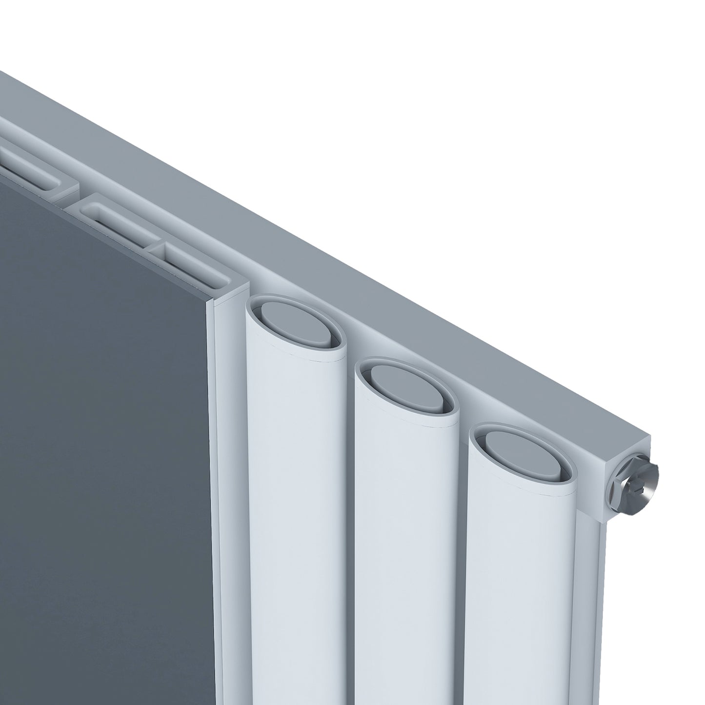 Carisa Tallis Mirror Dikey Alüminyum Radyatör Modern Tasarım Beyaz