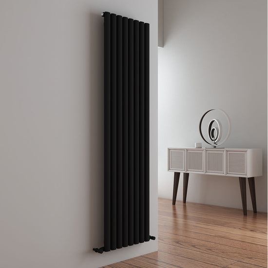 Carisa Tallis Dikey Alüminyum Radyatör Modern Tasarım Siyah