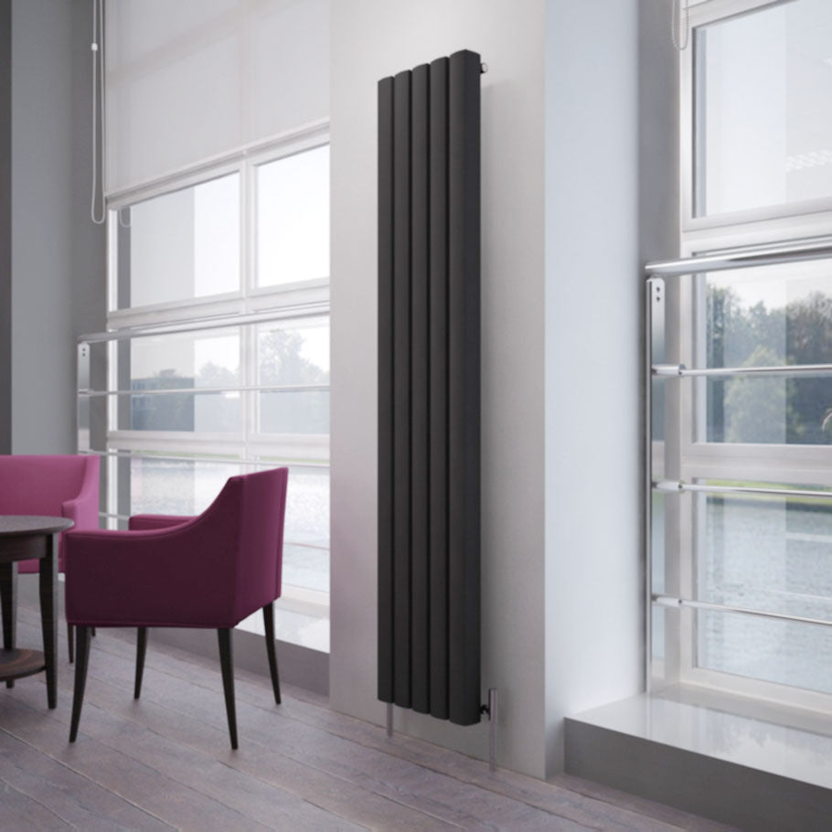 Carisa Vesta Dikey Alüminyum Radyatör Modern Tasarım Siyah