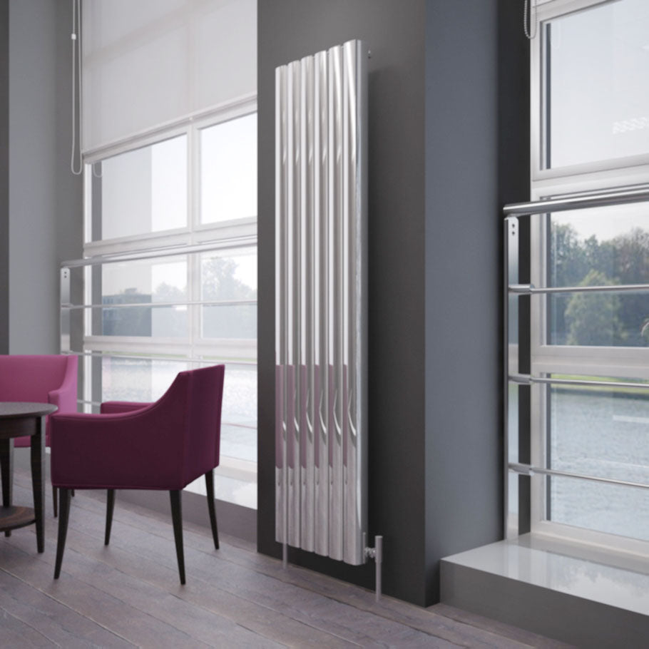 Carisa Vesta Dikey Alüminyum Radyatör Modern Tasarım Parlak Eloksal