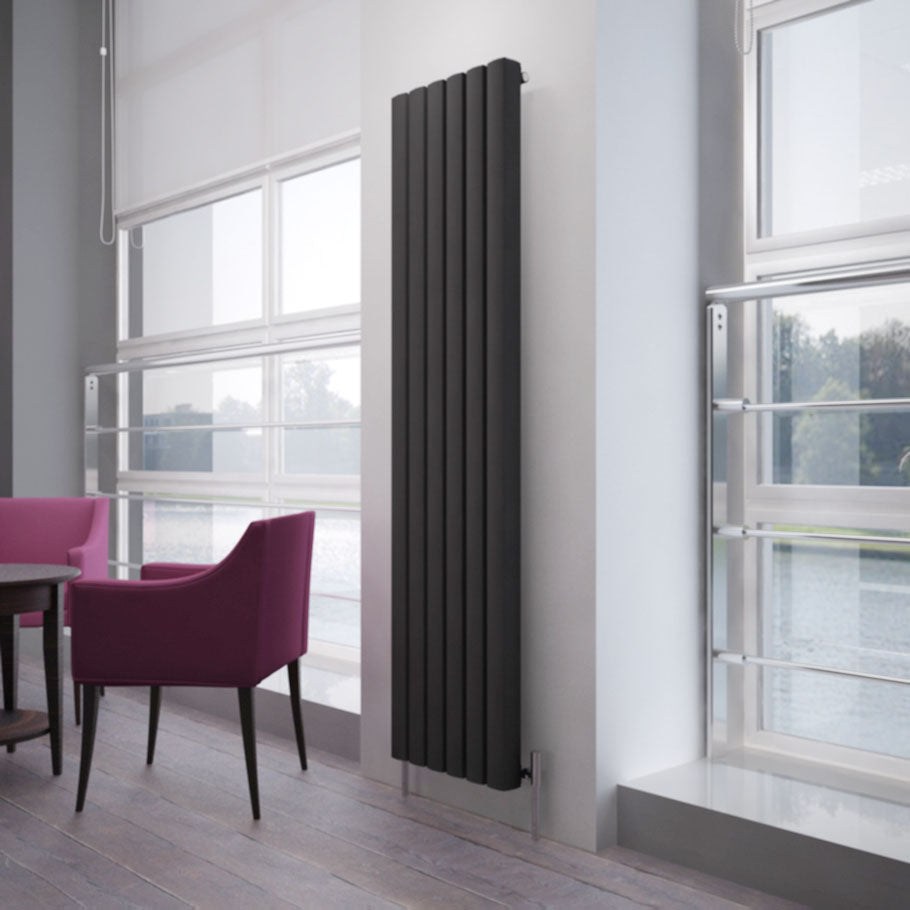 Carisa Vesta Dikey Alüminyum Radyatör Modern Tasarım Siyah