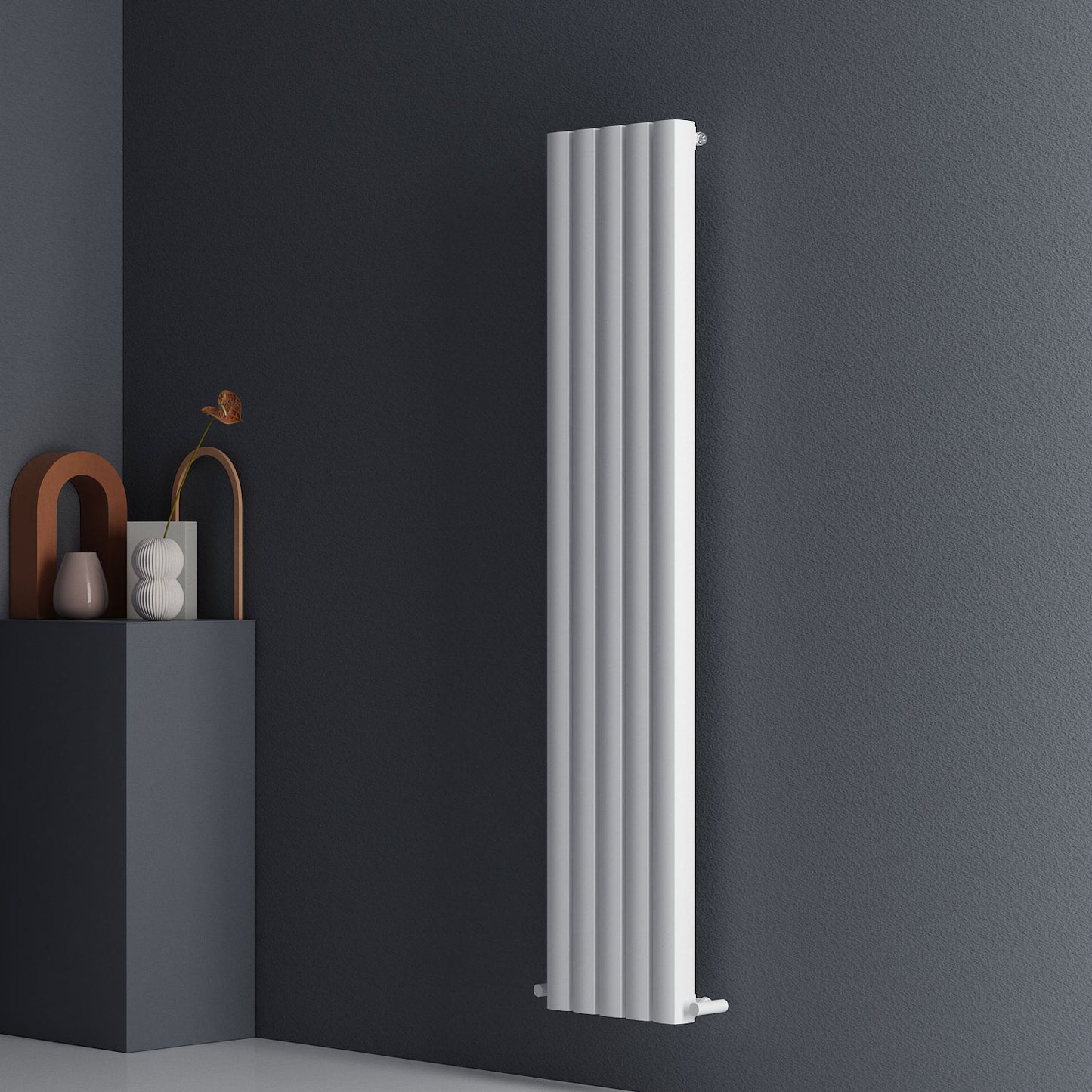 Carisa Vesta Dikey Alüminyum Radyatör Modern Tasarım Beyaz