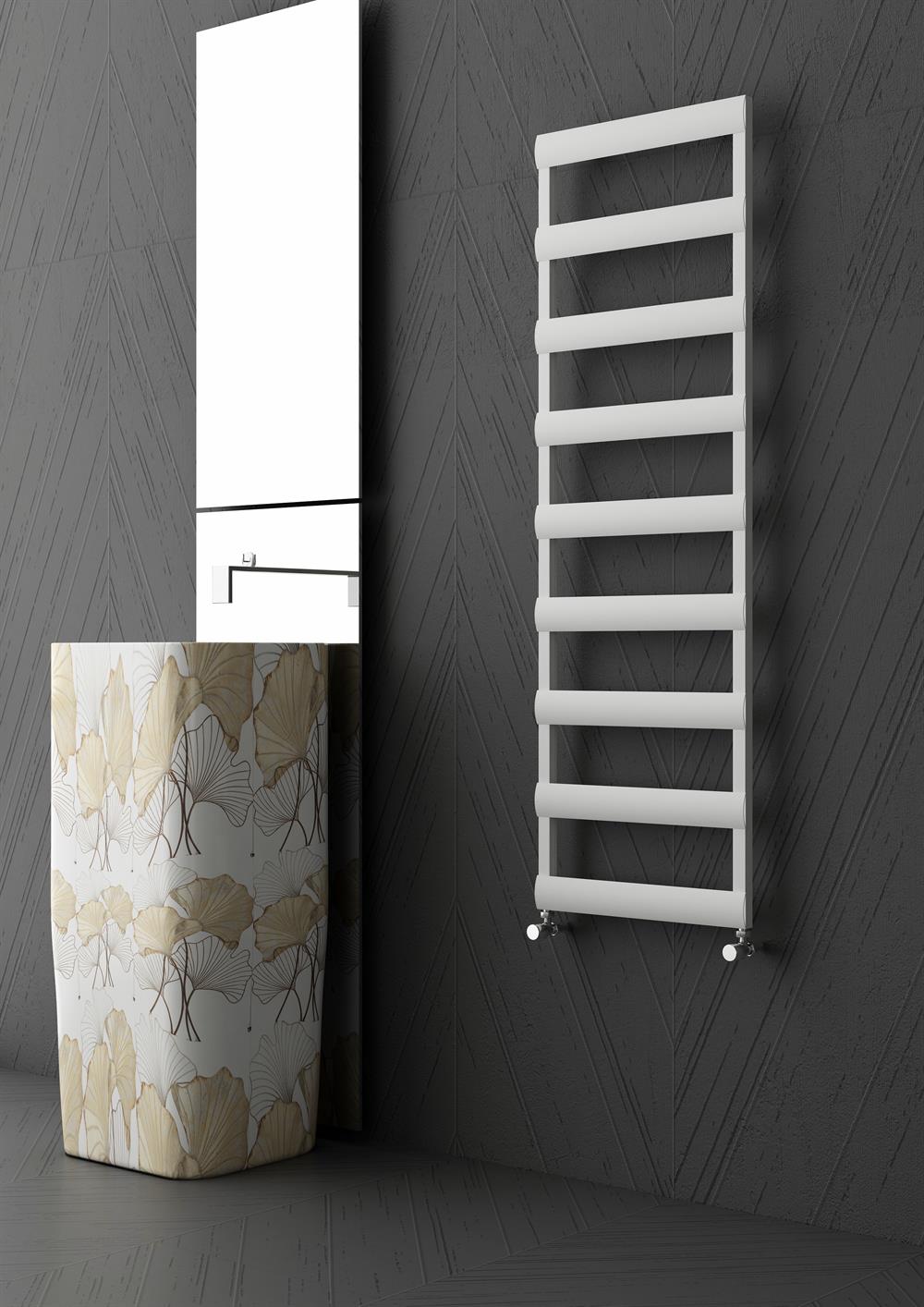 Carisa Alya Bath Alüminyum Havlupan 1180 x 0400 mm 7 Dilim Beyaz Standart Bağlantı