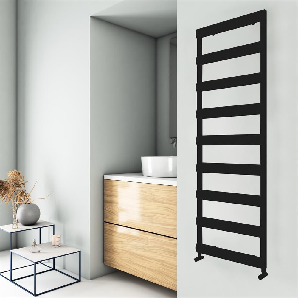 Carisa Alya Bath Alüminyum Havlupan 1550 x 0400 mm 9 Dilim Siyah Standart Bağlantı