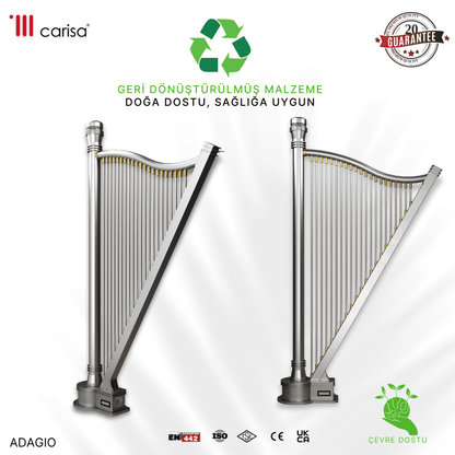 Carisa Adagio Paslanmaz Çelik Radyatör Modern Tasarım Satine - carisa