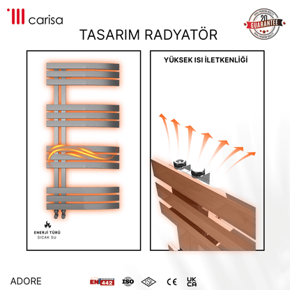 Carisa Adore Paslanmaz Çelik Havlupan Modern Tasarım Satine - carisa