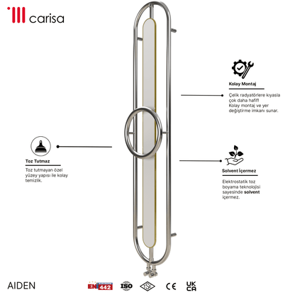 Carisa Aiden Paslanmaz Çelik Havlupan Modern Tasarım Ayna Polisaj - carisa