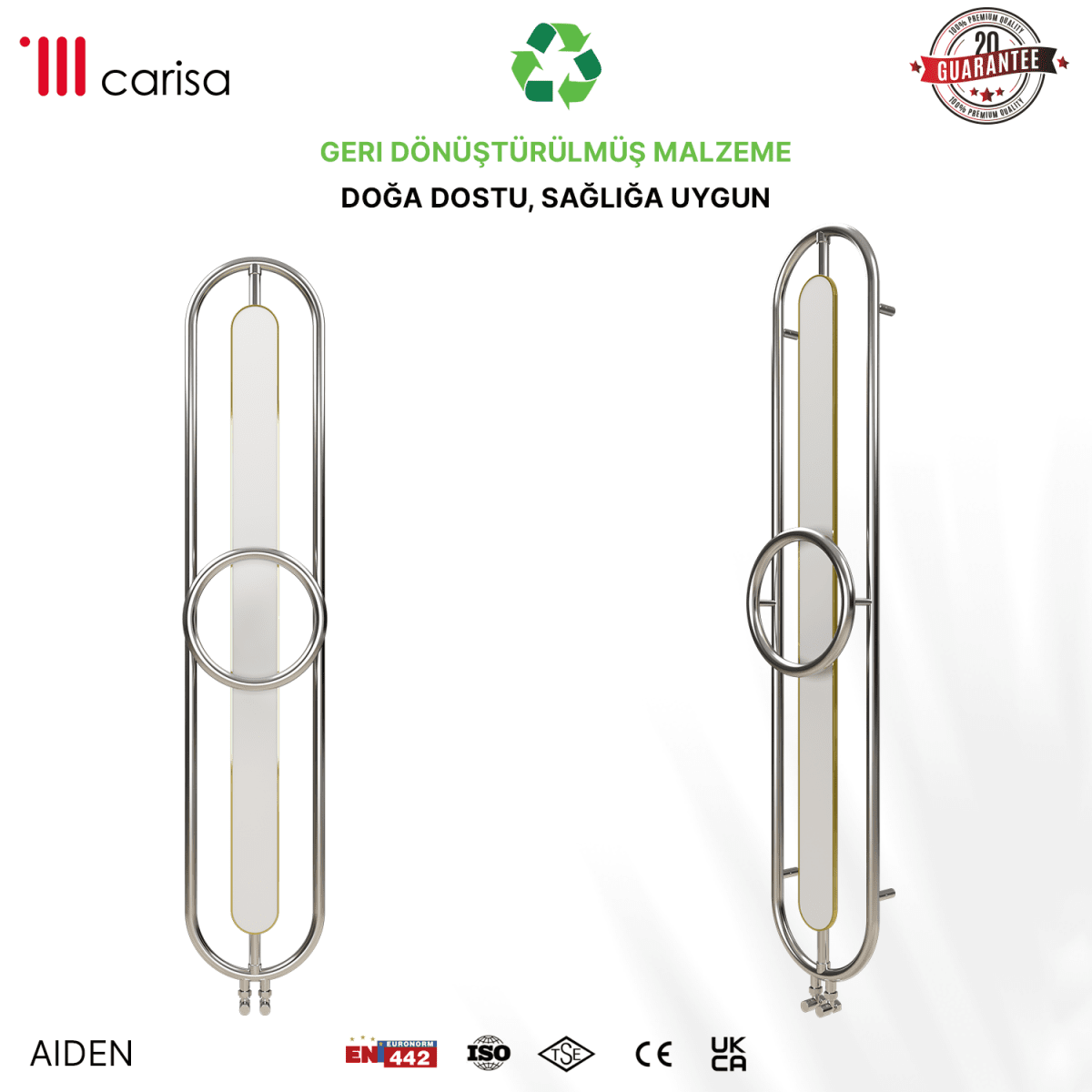 Carisa Aiden Paslanmaz Çelik Havlupan Modern Tasarım Ayna Polisaj - carisa