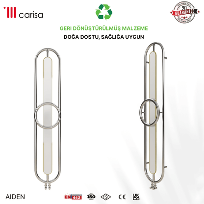 Carisa Aiden Paslanmaz Çelik Havlupan Modern Tasarım Ayna Polisaj - carisa