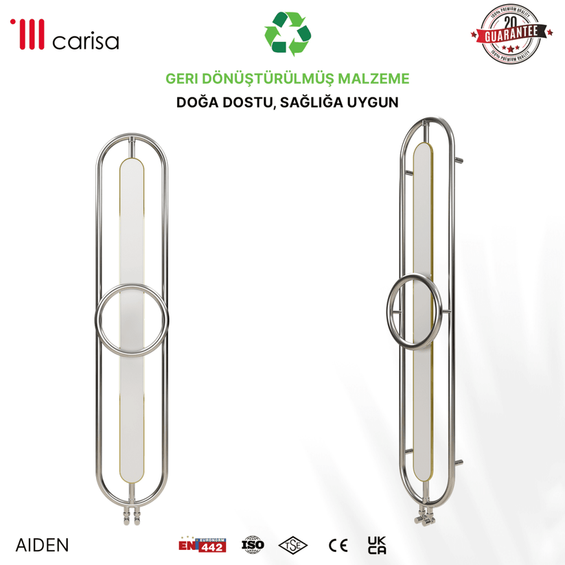 Carisa Aiden Paslanmaz Çelik Havlupan Modern Tasarım Ayna Polisaj - carisa