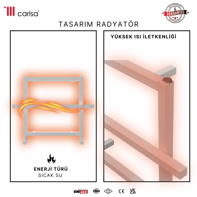 Carisa Ajax Alüminyum Havlupan Modern Tasarım Beyaz - carisa