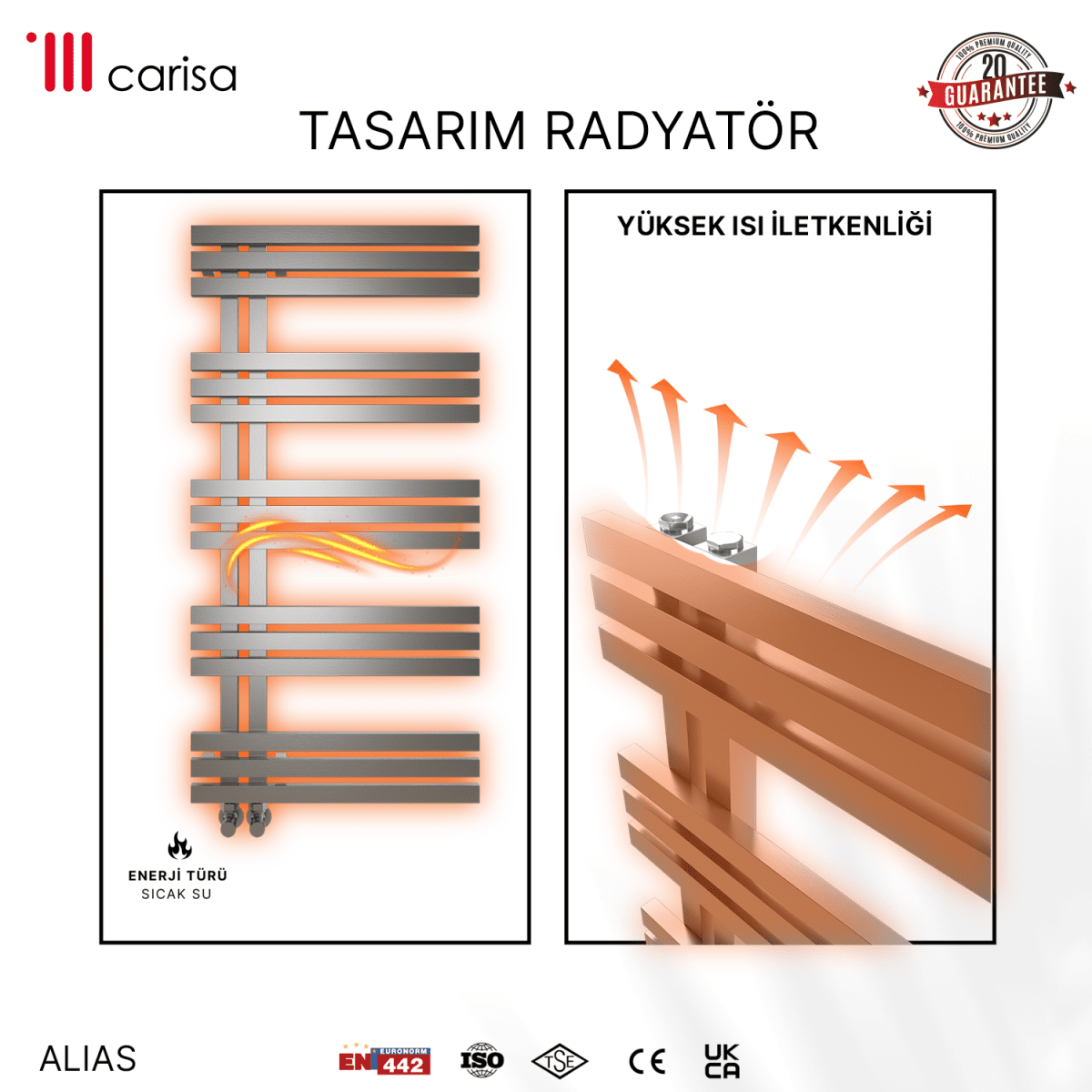 Carisa Alias Paslanmaz Çelik Havlupan Modern Tasarım Satine - carisa