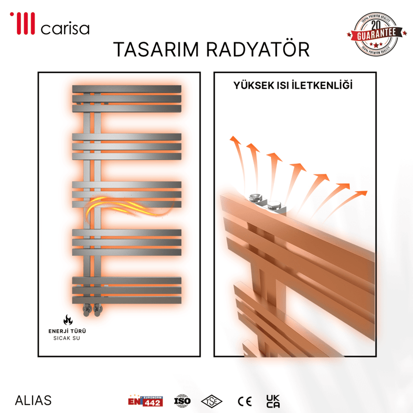 Carisa Alias Paslanmaz Çelik Havlupan Modern Tasarım Satine - carisa