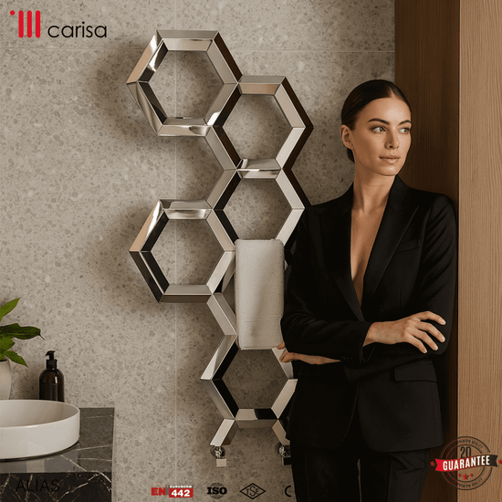 Carisa Alveole Paslanmaz Çelik Havlupan Modern Tasarım Ayna Polisaj - carisa