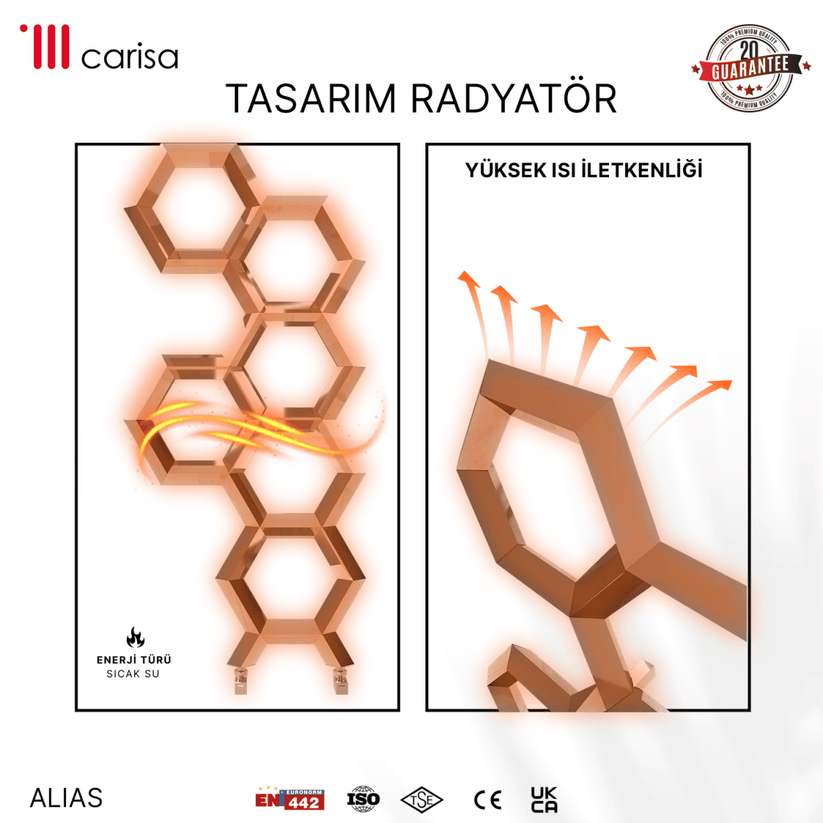 Carisa Alveole Paslanmaz Çelik Havlupan Modern Tasarım Ayna Polisaj - carisa