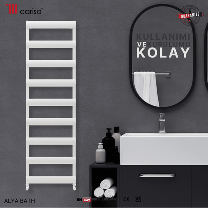 Carisa Alya Bath Alüminyum Havlupan Beyaz Standart Bağlantı - carisa