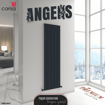 Carisa Angers Double Dikey Alüminyum Radyatör Modern Tasarım Antrasit - carisa