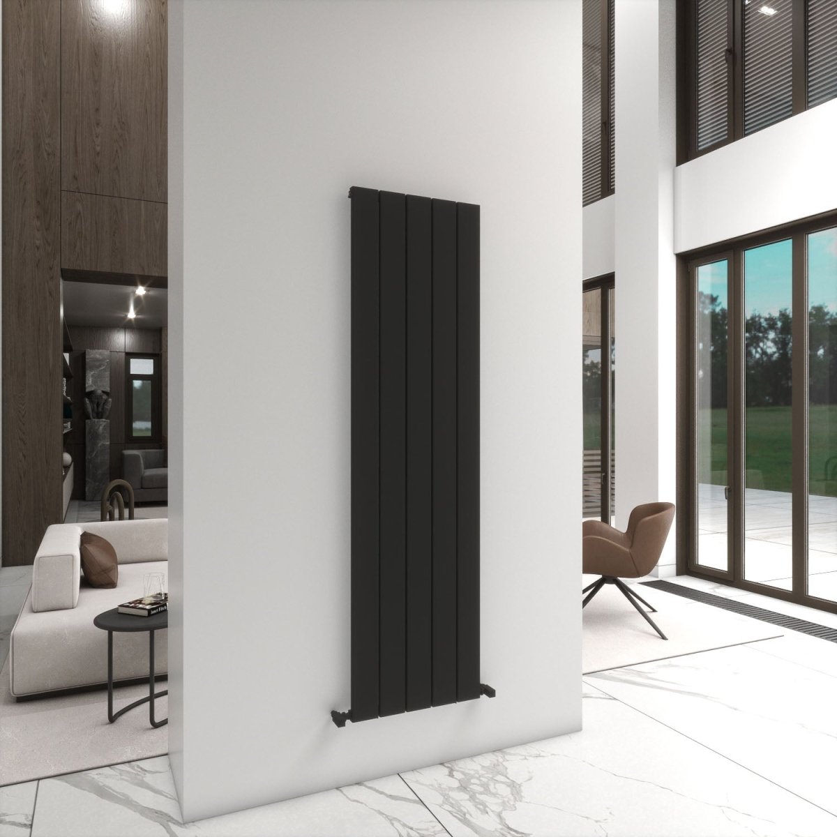 Carisa Angers Dikey Alüminyum Radyatör Modern Tasarım Siyah - carisa