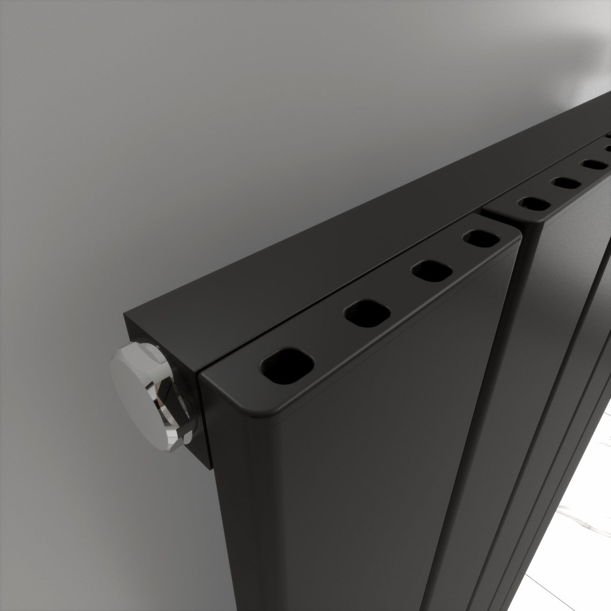 Carisa Angers Yatay Alüminyum Radyatör Modern Tasarım Siyah - carisa